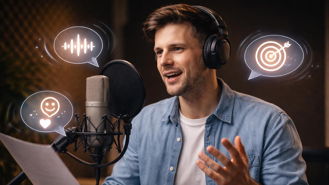 קריין מקצועי שמעביר מסר