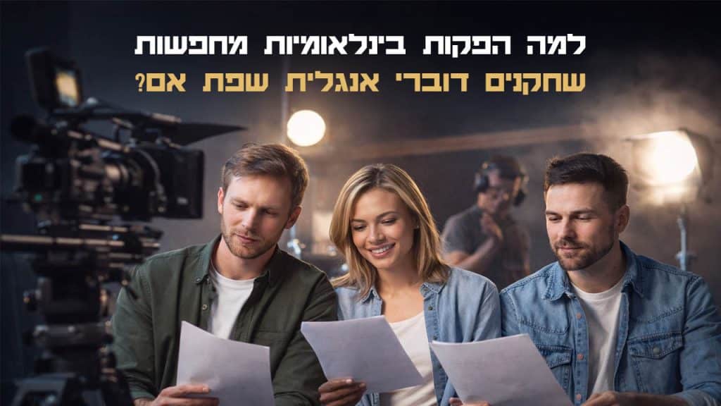 למה הפקות בינלאומיות מחפשות שחקנים דוברי אנגלית שפת אם